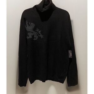 Bailey's Point Turtle Neck Sweater Black Lambswool/Nylon Women's SZ M, Lion, NWT